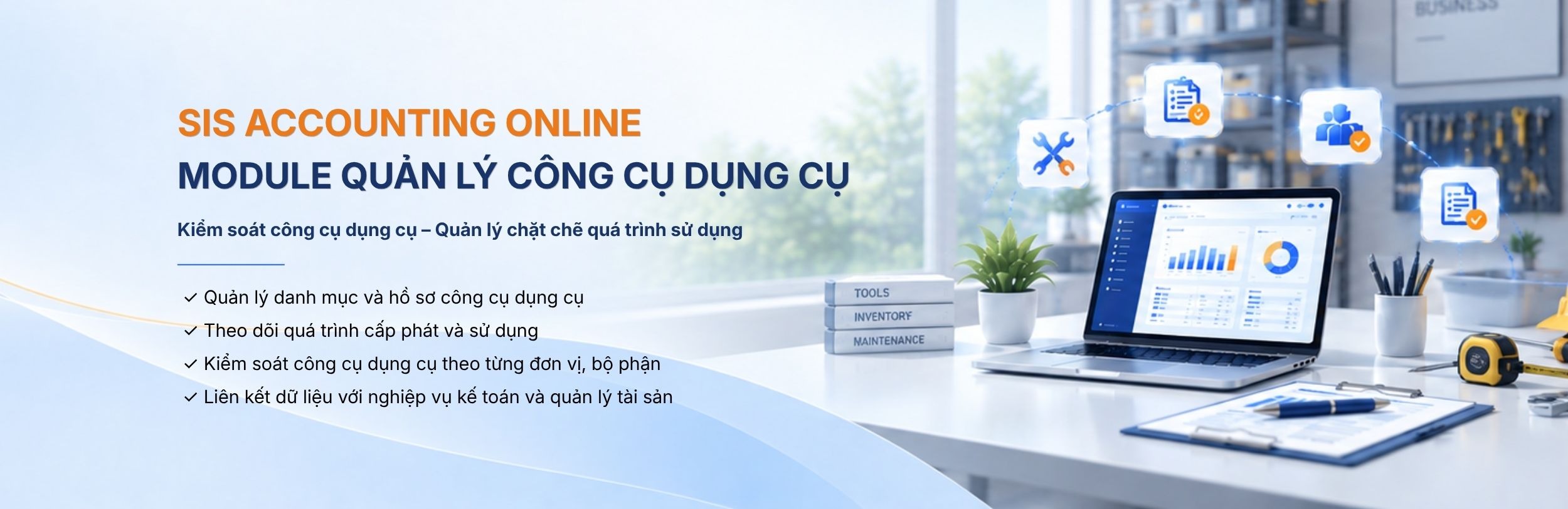 Phân hệ quản lý công cụ dụng cụ