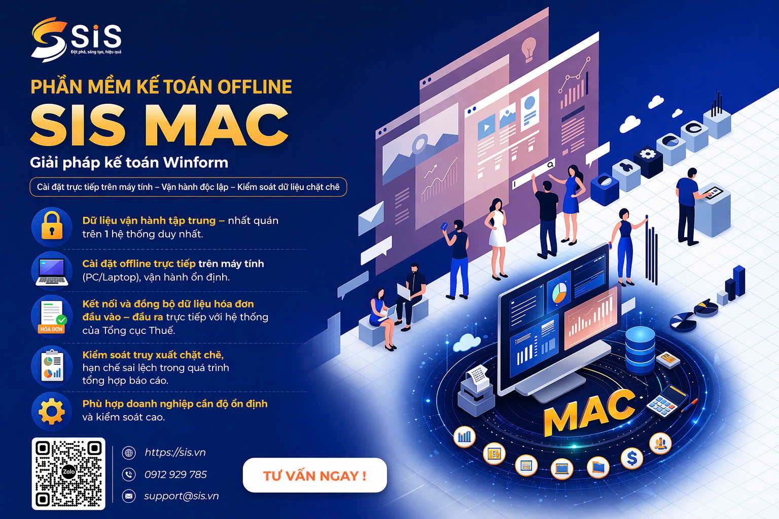 SIS MAC – Phần mềm kế toán offline giúp doanh nghiệp kiểm soát dữ liệu chặt chẽ, vận hành ổn định