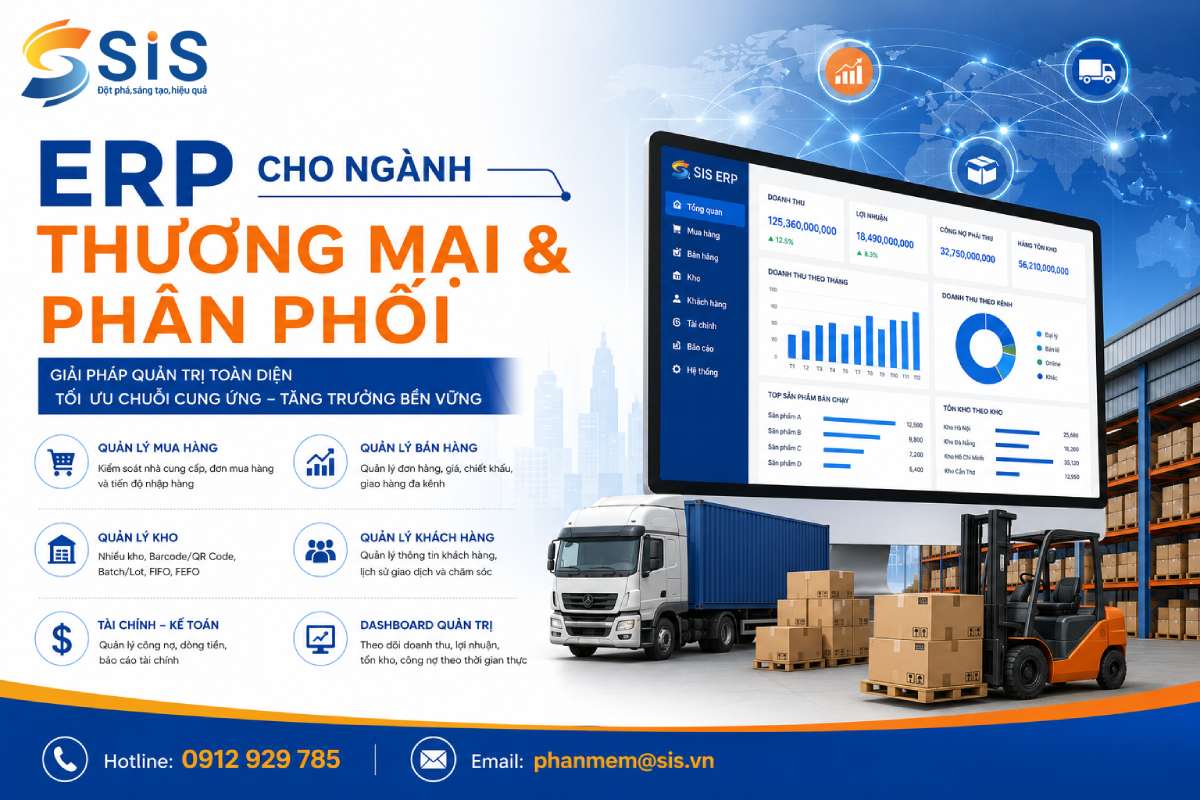 ERP cho ngành Thương mại & Phân phối – Giải pháp quản trị toàn diện chuỗi cung ứng và hoạt động kinh doanh