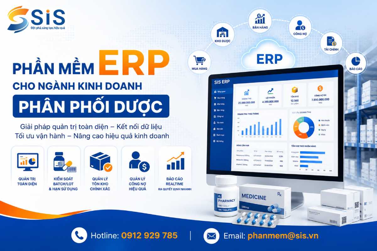 ERP cho ngành kinh doanh phân phối dược: Quản lý chuỗi phân phối dược phẩm chính xác - Tuân thủ - Hiệu quả