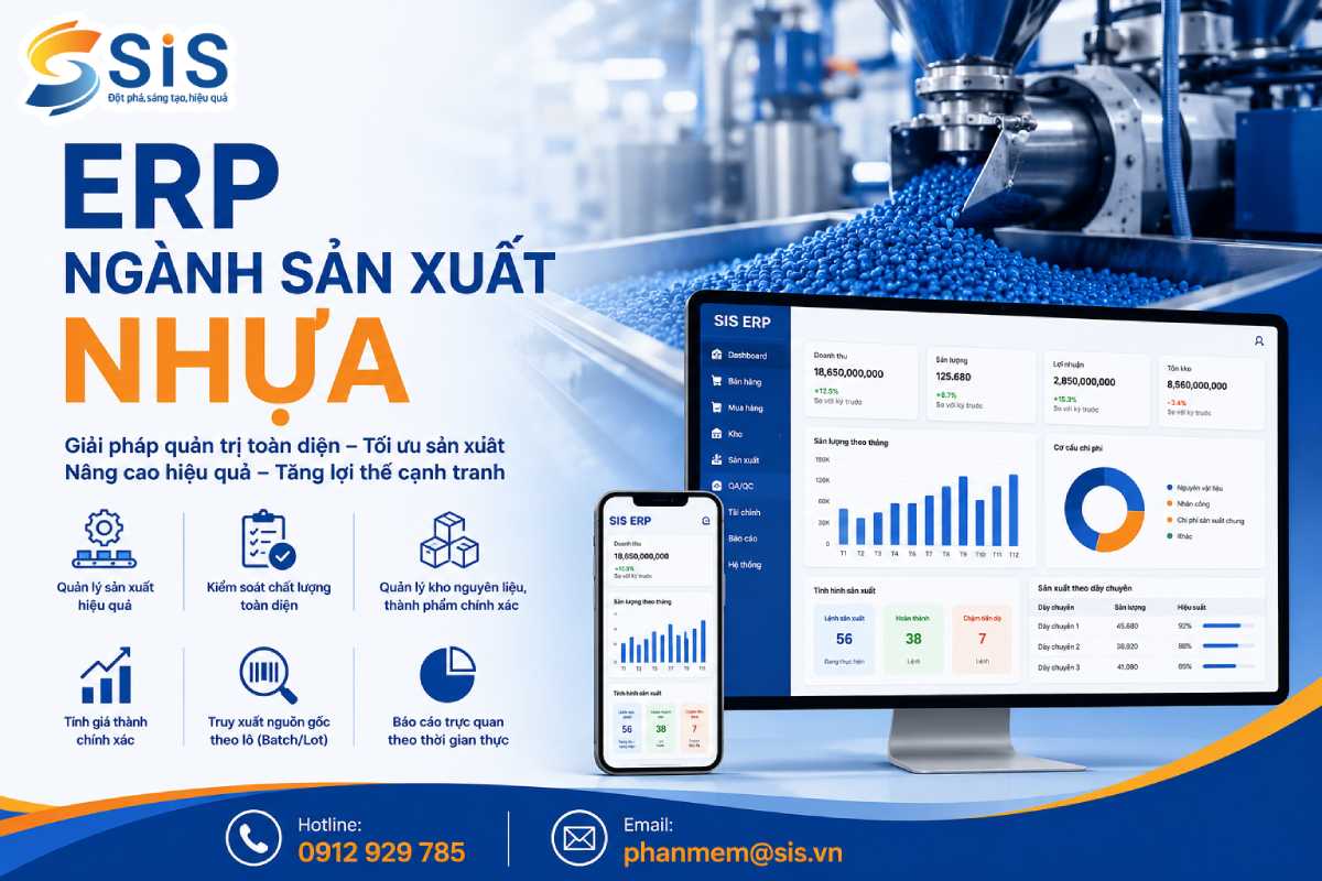 ERP ngành Sản xuất nhựa – Giải pháp quản trị toàn diện cho doanh nghiệp sản xuất hiện đại